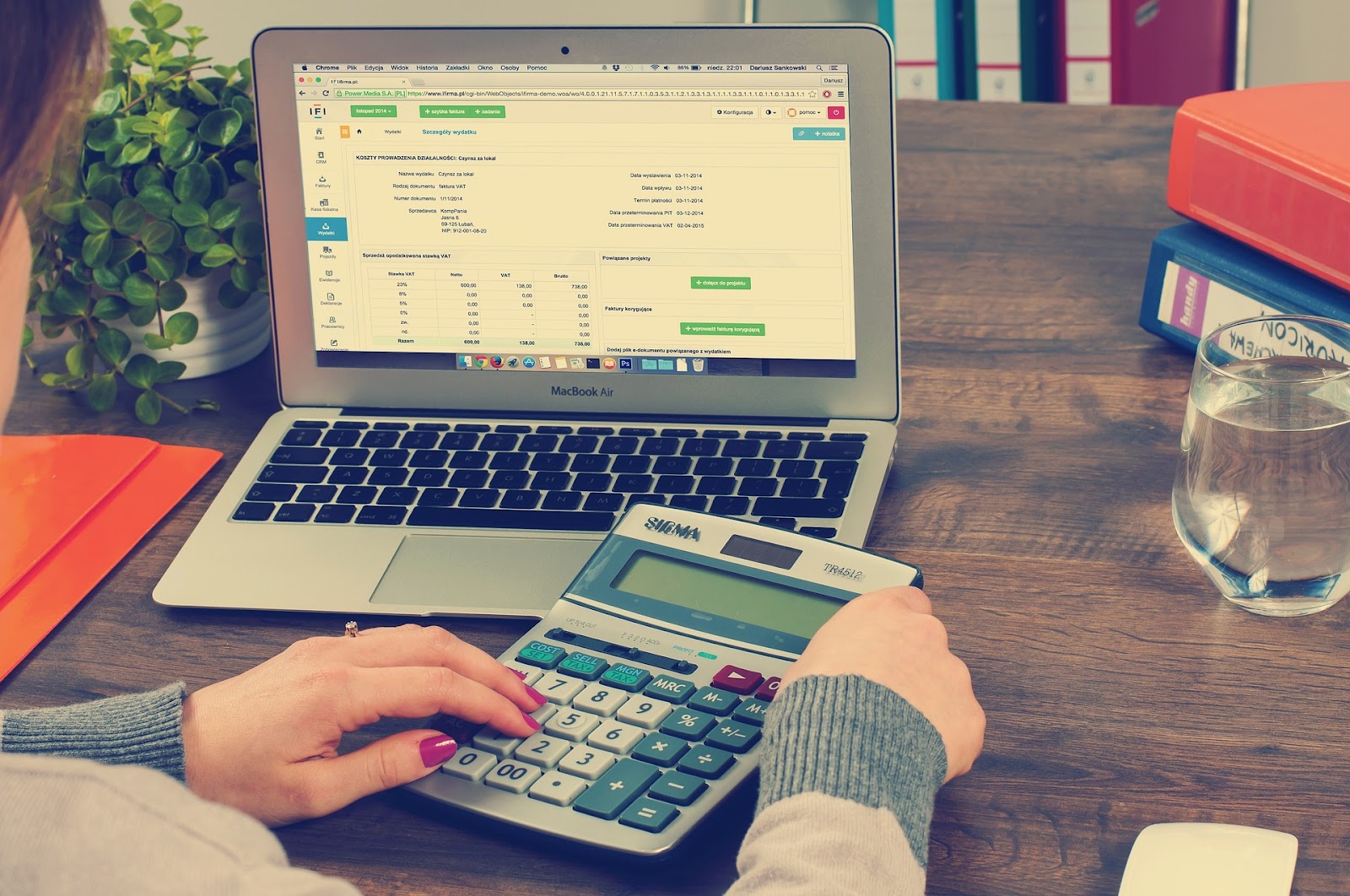 Laptop & Calculator Image